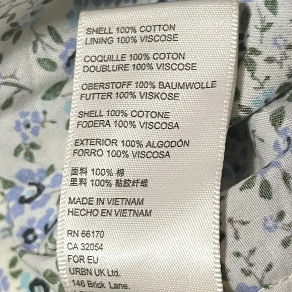 Free People Petunia Mini Dress Smocked Tea Combo Blue Size Large NWT‎ - Picture 16 of 16